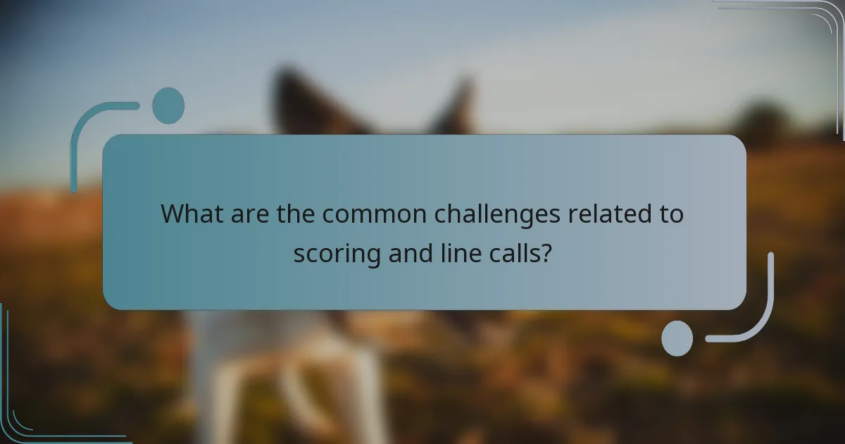 What are the common challenges related to scoring and line calls?